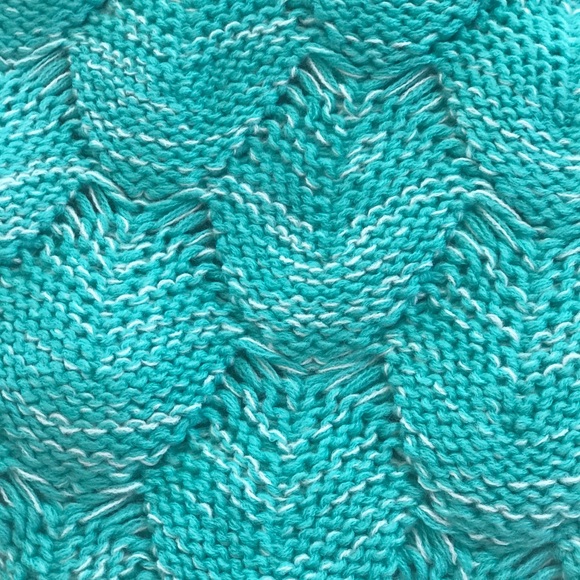 Crocheted Teal Green Mermaid Tail Blanket - Picture 2 of 2